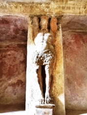 Detail in the Public  Baths of the Forum in Pompeii